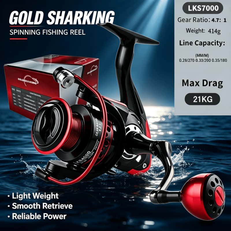 GOLD SHARKING-Spinning Reel, M - Abu Garcia Reel Max 评论和价格
